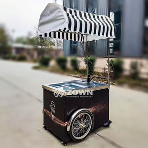 Thuận tiện Snack giỏ hàng <span class=keywords><strong>Tiny</strong></span> kéo thực phẩm Xe tải Trailer tùy chỉnh hoa gỗ kẹo giỏ hàng ăn Trailer xe với tủ đông - Product Image 3