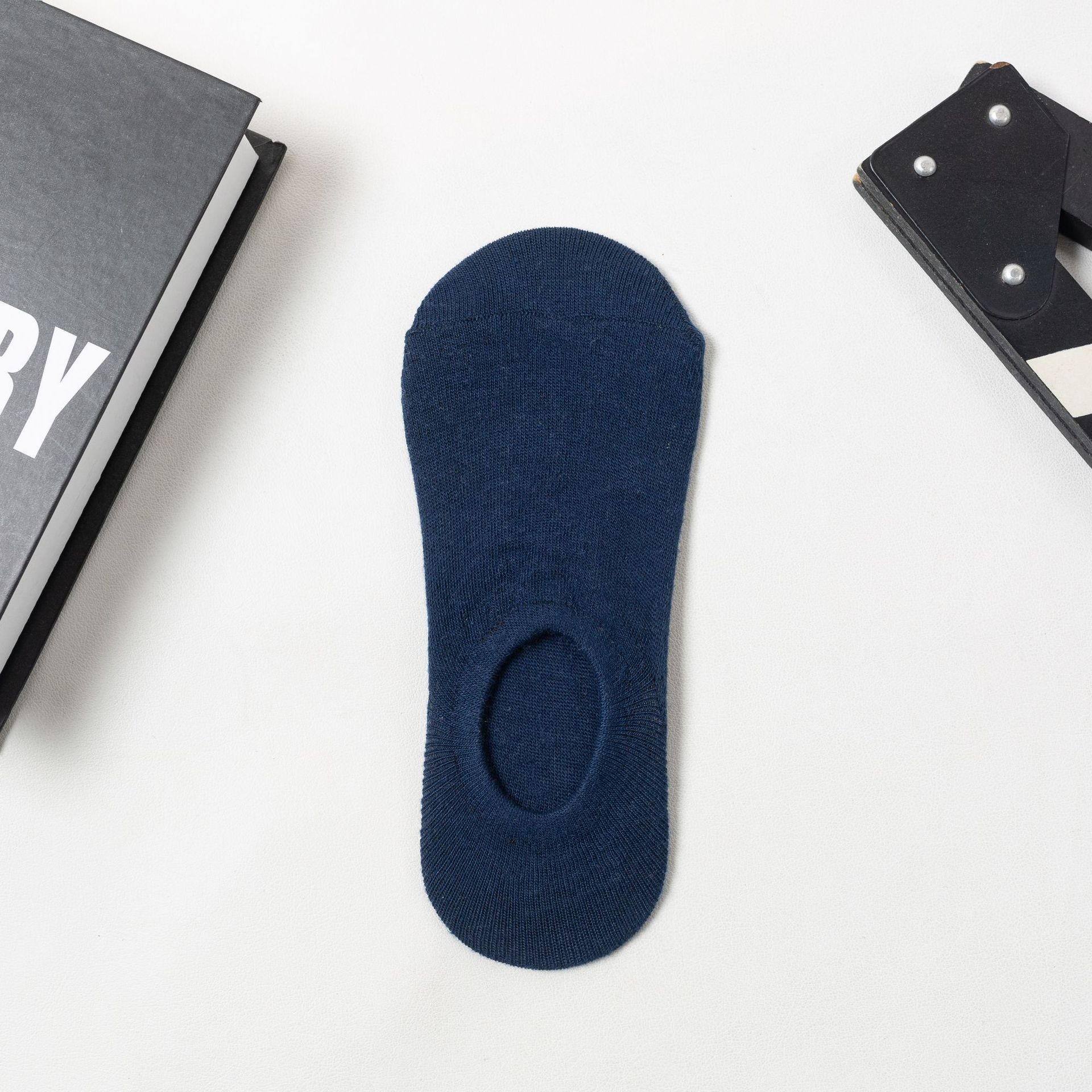 Navy blue boat socks