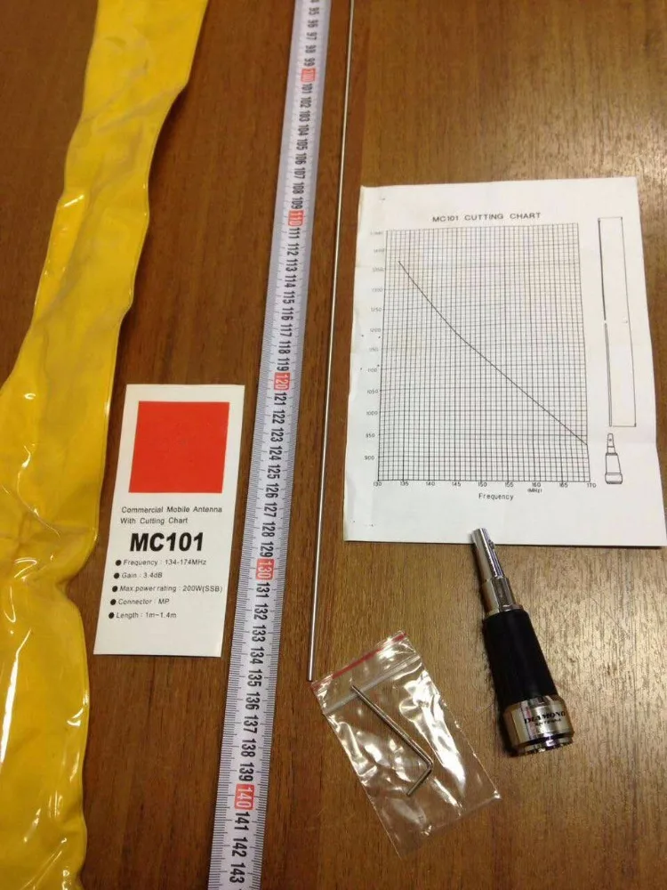 Diamond MC101 commercial mobile antenna with cutting chart VHF MC - 101 hot selling