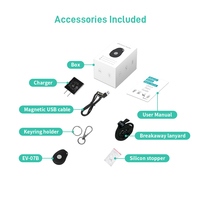 Botón de Pánico SOS EV-07B con Llamadas Bidireccionales, Mini Rastreador GPS 4G, Sistema de Respuesta a Emergencias con Clip para Cinturón para Personas Mayores