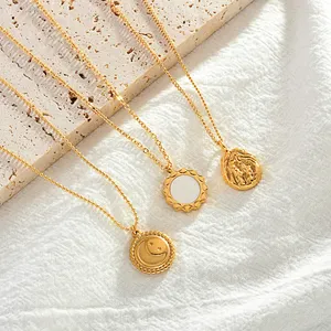 Collier personnalisé en plaqué or 18K, collier de tournesol, avec visage souriant et sun