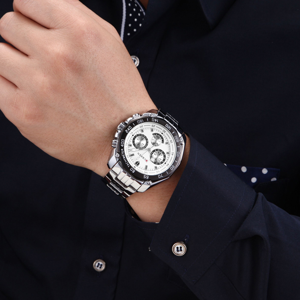 CIVO Orologio da Polso Uomo in Acciaio Inossidabile, Analogico Impermeabile Quarzo Luminoso Elegante Regalo