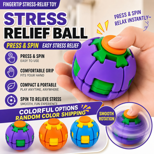 Palla Antistress 3D Press & Spin, Giocattolo Sensoriale Fidget Spinner Giroscopico con Click per Bambini e <span class=keywords><strong>Adulti</strong></span>, Regalo per Alleviare Ansia e <span class=keywords><strong>ADHD</strong></span> - Product Image 2