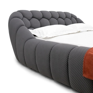 Italiano moderno lusso doppio e <span class=keywords><strong>singolo</strong></span> <span class=keywords><strong>letto</strong></span> in legno <span class=keywords><strong>letto</strong></span> a bolle blu Teddy pile ad alta densità schiuma King Size divano <span class=keywords><strong>letto</strong></span> - Product Image 5