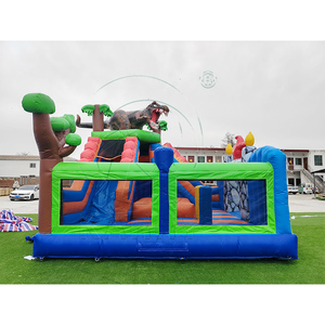 Castillo Inflable Comercial <span class=keywords><strong>para</strong></span> Exteriores con Logotipo Personalizado, Castillo Inflable de Jungla, Parque de Dinosaurios, Castillo Inflable <span class=keywords><strong>para</strong></span> Niños - Product Image 2