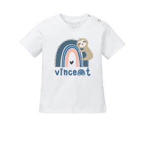 Baby T-Shirt Printed With Name <b>Rainbow</b> Design Long Sleeve Cotton Regular Fit Children's <b>Top</b> - Product Image 4