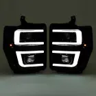 Faros Delanteros de Proyector con Barra LED para <span class=keywords><strong>Ford</strong></span> F250 F350 F450 <span class=keywords><strong>F550</strong></span> Super Duty 2008-<span class=keywords><strong>2010</strong></span> - Product Image 3