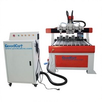 Routeur CNC industriel 4 axes à 6090 têtes, Machine avec axe rotatif pour cylindre en bois, tout nouveau modèle
