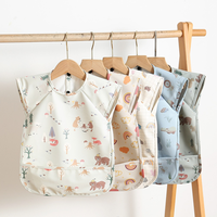 Bavoirs personnalisés pour bébés, fermeture à bouton imperméable, lavable, élasthanne/coton