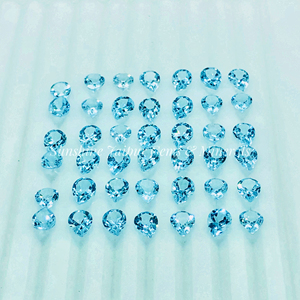 Topaze bleue ciel naturelle 3X4mm taillée en poire Prix de gros en usine Pierre précieuse à facettes en vrac de haute qualité par pièce Topaze bleu ciel - Product Image 5