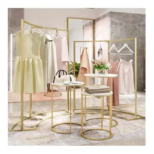 Modern Women'S Clothing Store Furniture Shopping Center Retail Women'S Clothing Display Rack Design Customization