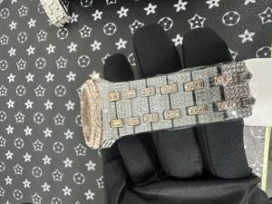 Reloj de Acero Inoxidable Personalizado de Alta Calidad con Moissanita VVS de Lujo, Estilo Hip-Hop con Diamantes, Bañado en Oro Rosa, Mecánico - Product Image 5