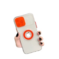 Étui de téléphone pour iPhone 13 14 Pro Max XR XS X SE 2020 7 8 Plus couleur bonbon clair avec anneau support couverture arrière