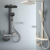 Ensemble de douche multifonctionnel pressurisé pour salle de bain avec affichage numérique et lumière ambiante pour usage domestique