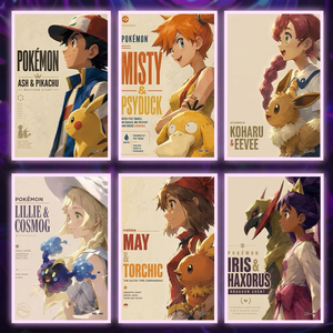 Planche décorative Anime Pokémon personnalisée avec personnages <span class=keywords><strong>Manga</strong></span> japonais, bord doré, Shikishi pour fans, décoration murale de chambre, cadeau - Product Image 5