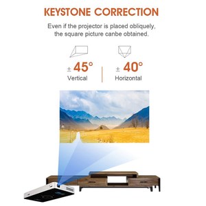 Projecteur DLP Android WiFi 4.0 Mini HD 4K C6 1 Go + 8 Go, portable pour le bureau, le home cinéma - Product Image 4
