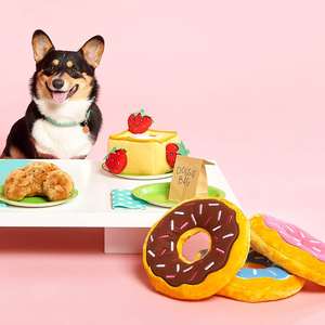 Yüksek kaliteli <span class=keywords><strong>donuts</strong></span> doğum günü hediyesi özel pet interaktif çevre dostu peluş köpek çiğnemek oyuncak - Product Image 2