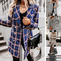 Tùy Chỉnh Mùa Đông Len Áo Khoác Phụ Nữ Thanh Lịch Faux Fur Coat Phụ Nữ