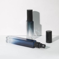Flacons de parfum carrés en verre premium, atomiseurs vides dégradés, 3ml 5ml 8ml 10ml 15ml, avec bouchons personnalisés, emballage en gros