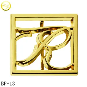 Hochwertige benutzer definierte Strass Gürtels chnalle Verschluss Druckguss Gold Buchstabe Metallband Clip Schnalle für Dame Taille