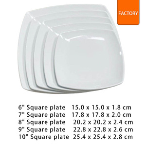 <span class=keywords><strong>Assiette</strong></span> à Salade Blanche en Mélaminé Incassable de Haute Qualité, <span class=keywords><strong>Assiette</strong></span> <span class=keywords><strong>Carrée</strong></span> en Mélaminé pour Hôtel - Product Image 4