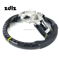 Volante de Fibra de Carbono Forjado para Ford Mustang 2015 2016 2017 2023 GT Ecoboost Shelby, Base Plana, Mejora para Carreras