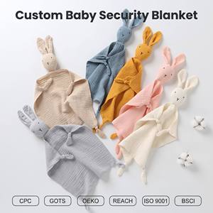 Couverture douce et confortable en mousseline 100 % coton, nouveau style, pour bébés de 0 à 3 ans, couverture de sécurité pour bébé, serviette apaisante - Product Image 1
