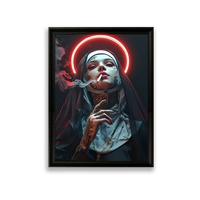 Décoration murale LED Mona Lisa, cadre lumineux néon, art mural moderne minimaliste, PVC dimmable pour chambre et salle de jeux