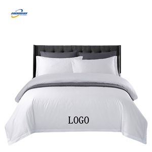 Bộ đồ giường khách sạn tùy chỉnh bông bốn mảnh Giường Giường Trắng Quilt Cover tấm ga trải giường gối đơn đôi người Bộ - Product Image 1