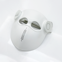 Appareil de beauté facial sans fil en silicone avec contrôle vocal 630nm 460nm 850nm, masseur de soin de la peau rechargeable à distance