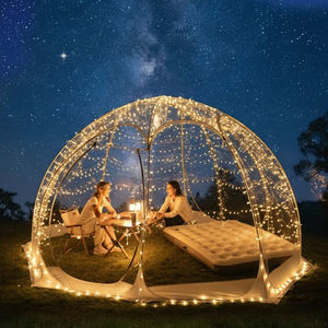 Dôme géodésique, <span class=keywords><strong>tente</strong></span> pop-up, maison à bulles transparente, auvent en forme d'igloo, imperméable en PVC, gazebo familial, serre de jardin, abri pour le camping en plein air - Product Image 2