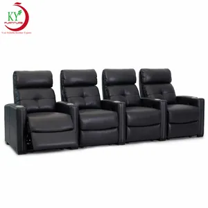 Geeksofa Lazy Boy Modern Design Power Recliner Theater Seating Armchair Recliner Cinema Room Chair Leather Modern Sofa