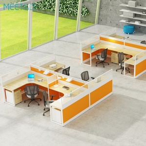 Modern Solid Wood Office Desk <b>Workstation</b> 2-6 Person Seater with Extendable Feature for Open Space Work Environments - Product Image 3