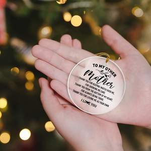 Regalos para Madres, Hija, Hijo, Navidad, Adorno Floral Colgante de Acrílico, Madrastra y Madre adoptiva 'Para Mi Otra Madre, Te Amo' - Product Image 5