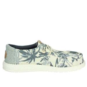 <b>Hey</b> <b>Dude</b> Uomo Slip On 43087-0OF Beige/Blu Canvas Loafers Men Casual <b>Shoes</b> - Product Image 4