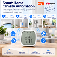 Capteur de température et d'humidité intelligent LH-331 Tuya Zigbee, thermomètre hygromètre LCD pour la domotique, moniteur de climat intérieur