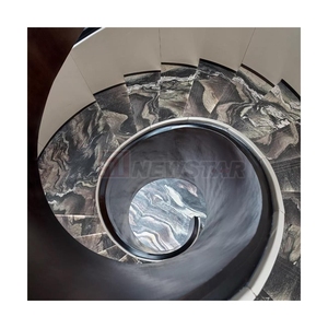Escalier en marbre de style <span class=keywords><strong>italien</strong></span> Newstar, sur mesure, en spirale, courbé, escaliers en pierre, ornement d'intérieur, marches en marbre - Product Image 6