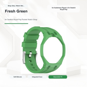 Correa de Reloj Deportiva de Silicona de Lujo, Antipolvo, para AP, para <span class=keywords><strong>Swatch</strong></span> Royal Pop, Flexible, Moderna, de Repuesto - Product Image 3