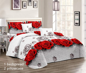 Colcha de cama para adultos de 3 piezas, tamaño King personalizado, edredón de alta calidad, funda de almohada impresa, diferentes tipos de juego de colcha - Product Image 1