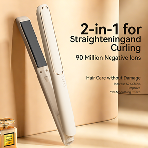 Lisseur électrique à plaques en titane noir 470 degrés avec affichage LED de la température et chauffage rapide pour usage domestique et camping-car - Product Image 1