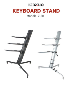 Z-80 stabile durevole due livelli di supporto per tastiera regolabile <span class=keywords><strong>in</strong></span> altezza per musicisti professionisti strumenti musicali accessori - Product Image 6