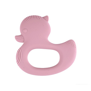 Mordedor con sonajero de pato de silicona de grado alimenticio de 83 mm, masticable para bebés de 0 a 24 meses - Product Image 4
