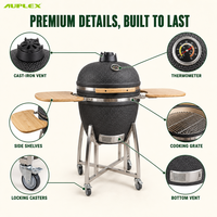 Barbecue Kamado Commercial 18 Pouces en Céramique au Charbon de Bois pour Restaurant, Restauration Extérieure et Cuisine Professionnelle Robuste