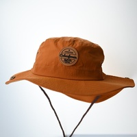 Topi Boonie Lebar Berbahan Nilon Cepat Kering Berkualitas Tinggi, Tahan Air, Model Bucket Hat untuk Memancing di Pantai, Logo Dapat Disesuaikan