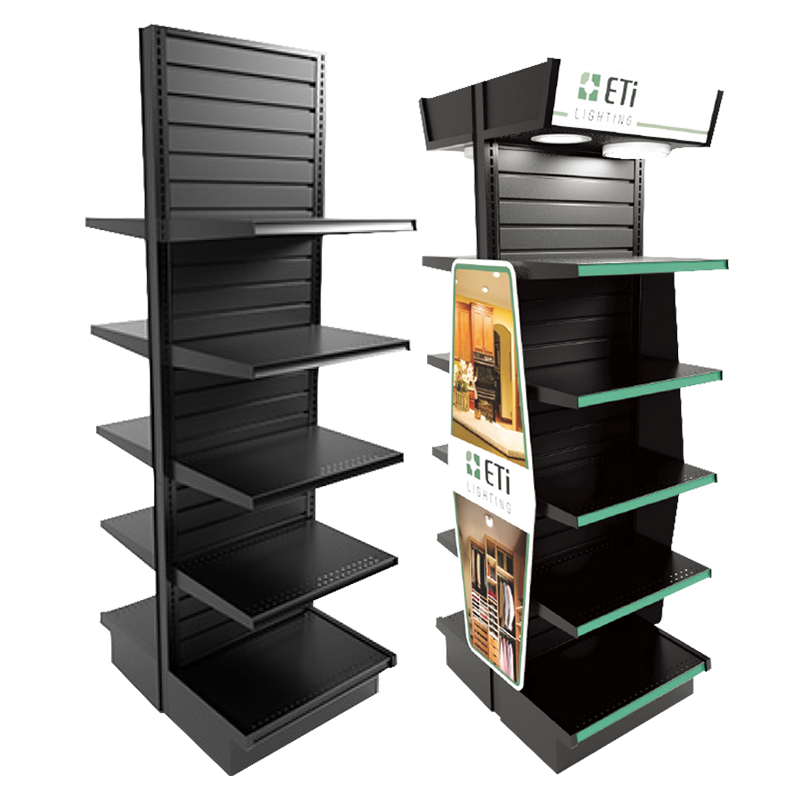 Apache Heavy-Duty Metal Perforated Bracket Customizable Layer Supermarket Wine Display Rack — view 1