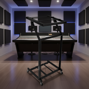 Soporte para mezclador D0100H7XX0P, carrito de estudio portátil de metal ajustable de 16U para reproductores de música, equipo de audio de pie. - Product Image 2