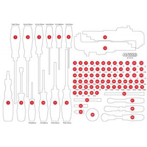 KS TOOLS-811,0105-97 Inserto de espuma vacío para 811,0105-EAN 4042146860564 TALLERES DE ROTACIÓN BANDEJAS VACÍAS - Product Image 1