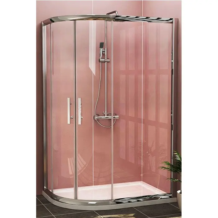 फैक्टरी सरल डिजाइन शावर केबिन बाथरूम Frameless टेम्पर्ड ग्लास ख़िड़की दरवाजा