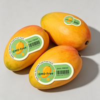 Autocollants en vinyle personnalisés pour fruits de saison, promotionnels, imperméables, résistants à l'huile, résistants à la chaleur, respirants, adhésifs puissants, avec code-barres