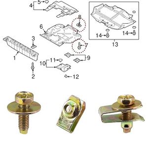 Auto U Bolt Nut Clamp Steel <b>Engine</b> <b>Hood</b> Bumper Fender Retaining Fastener Multiple Models Repair Replacement Parts - Product Image 1